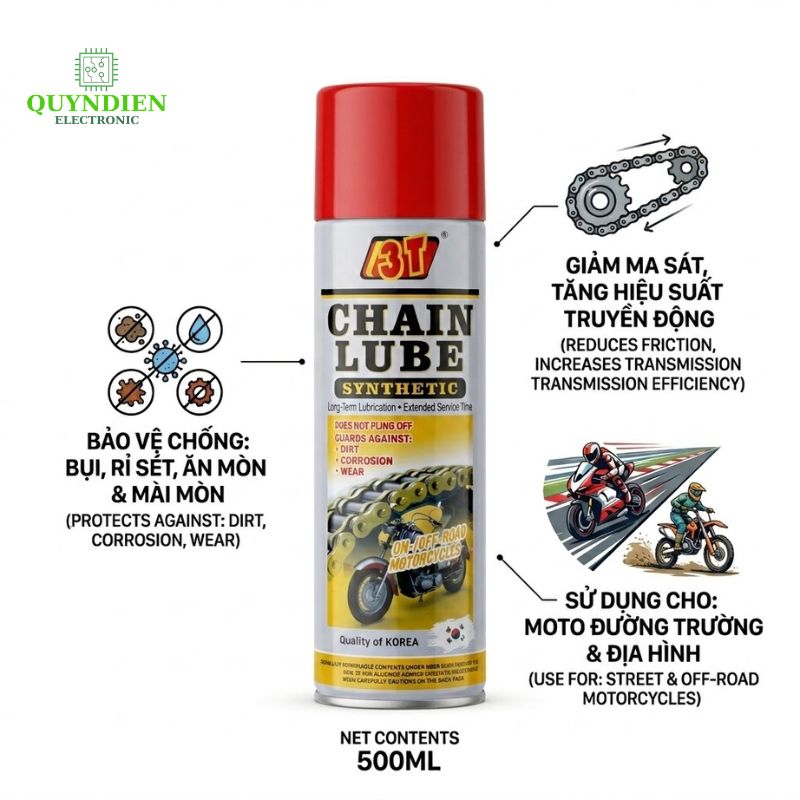 Mở Bò Nước, Dưỡng Sên CHAIN LUBE 3T