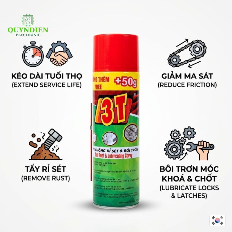 Chai Dầu Chống Rỉ Sét 3T 350g