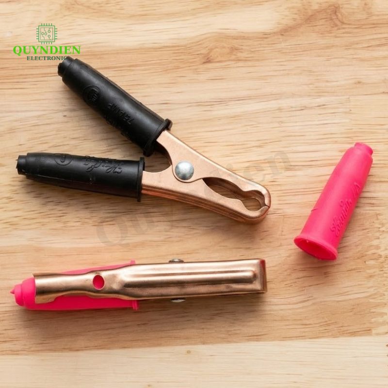 Kẹp Bình Ắc Quy 75A Mạ Đồng Đỏ Đen