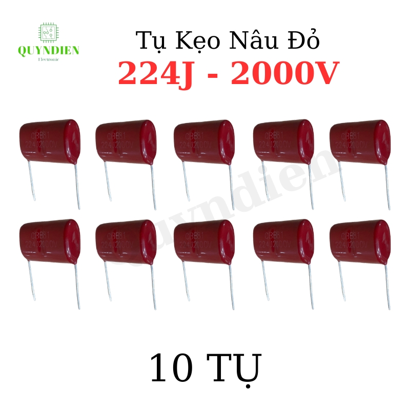 Tụ kẹo nâu đỏ CBB81 224J-2000V