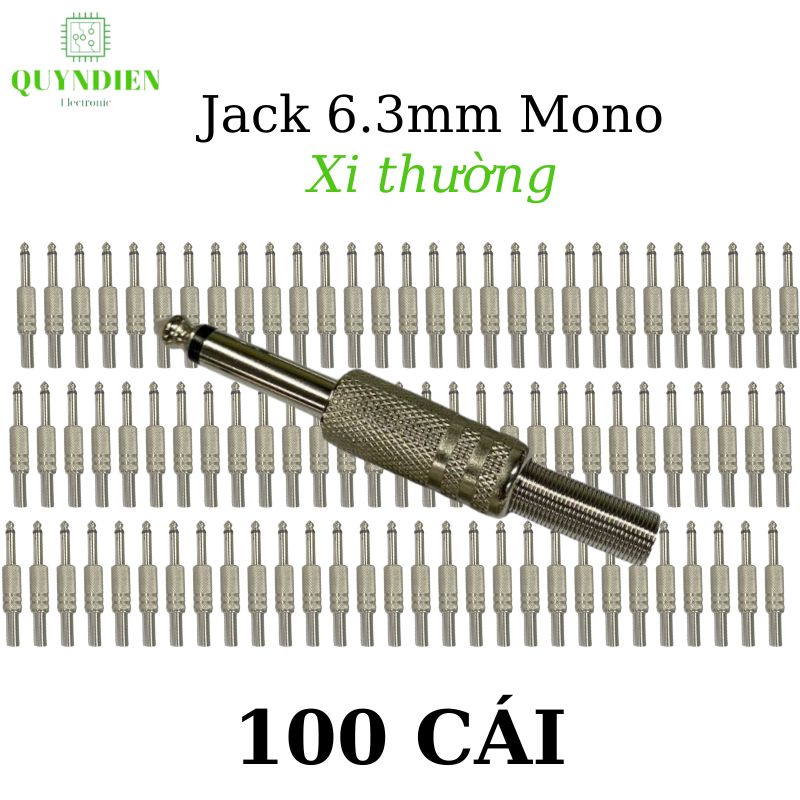 Jack 6.3mm Đực Mono Xi Thường