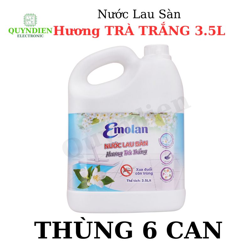 Nước lau sàn Emolan hương TRÀ TRẮNG - 3.5L