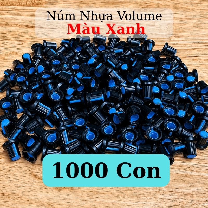Núm Nhựa Volume Màu Xanh Thân Đen
