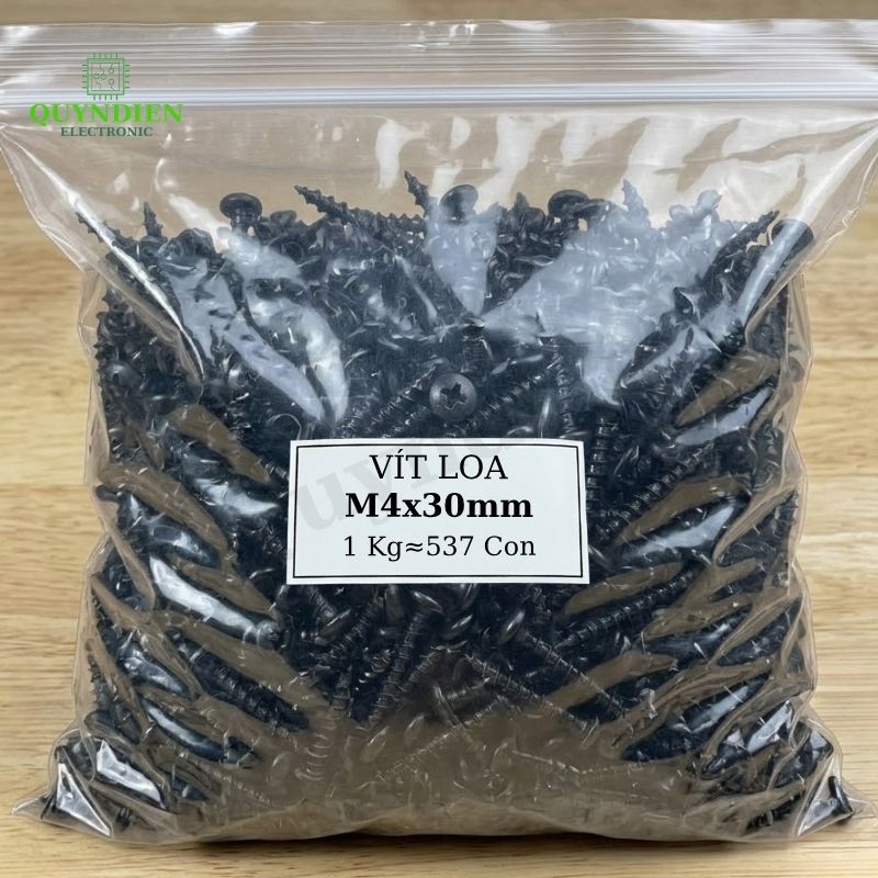 Ốc Vít M4x30mm Taiwan Ren Thưa Nhọn