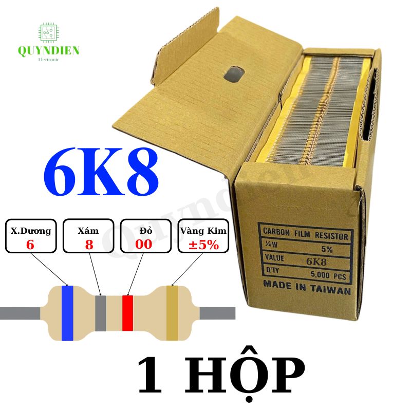 Điện trở Đài Loan 1/4W - 6K8