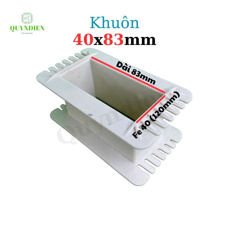Khuôn nhựa quấn biến áp Fe silic 40x83mm