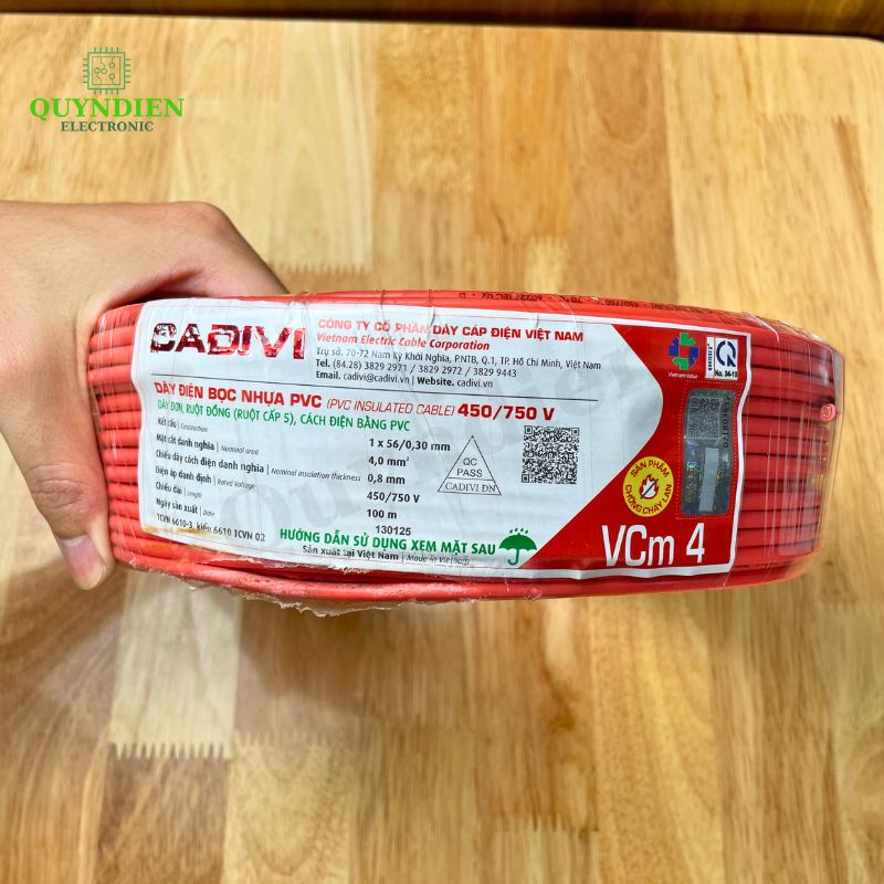 Dây điện đơn mềm Cadivi VCm-4 450/750V Truyền Tải Điện Ổn Định