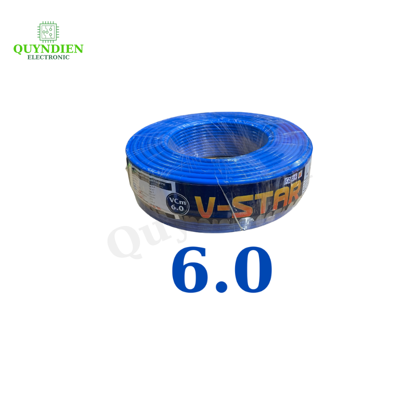 Dây Điện VĨNH THỊNH V-STAR VCm 6.0 đơn mềm ( giá 1mét ) màu ngẫu nhiên