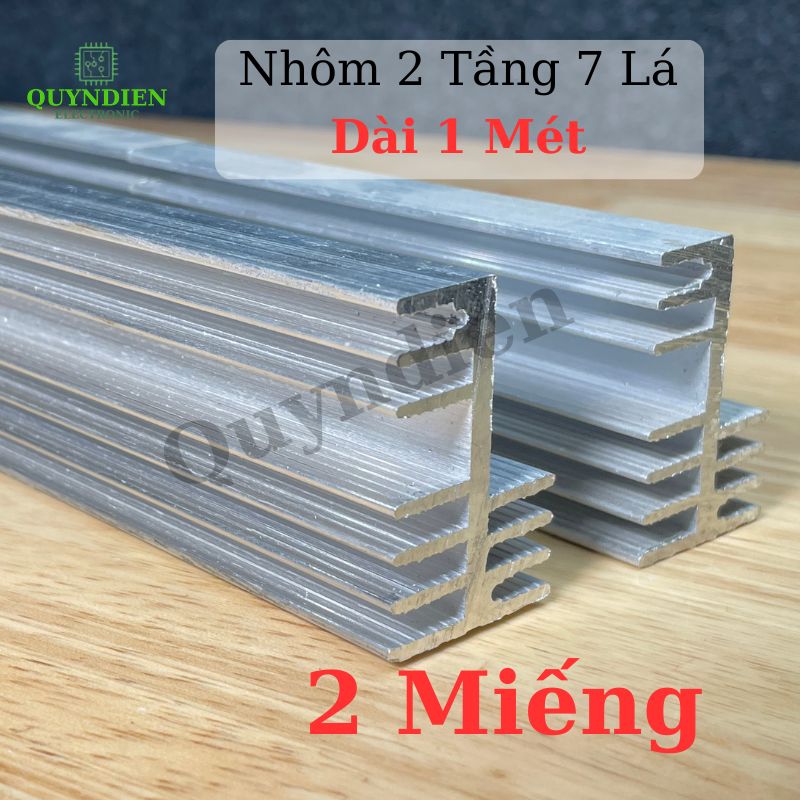 Nhôm Tản Nhiệt 2 Tầng 7 Cánh 1000x44x29mm