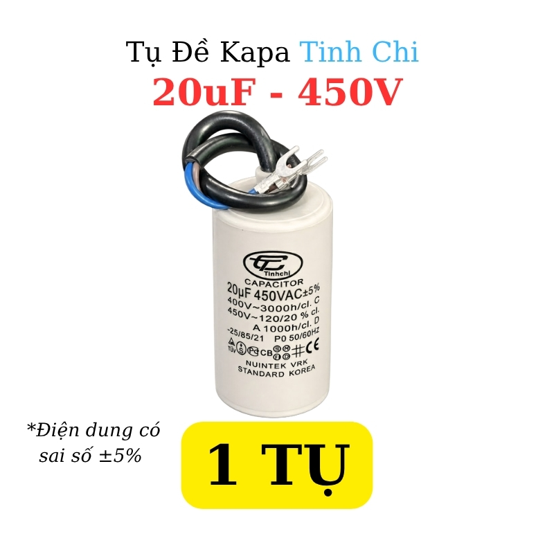 Tụ Đề Máy Bơm Tinh Chi 20uF 450V