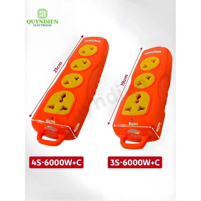 Ổ Cắm Siêu Tải 3 Lỗ Chéo 6000W