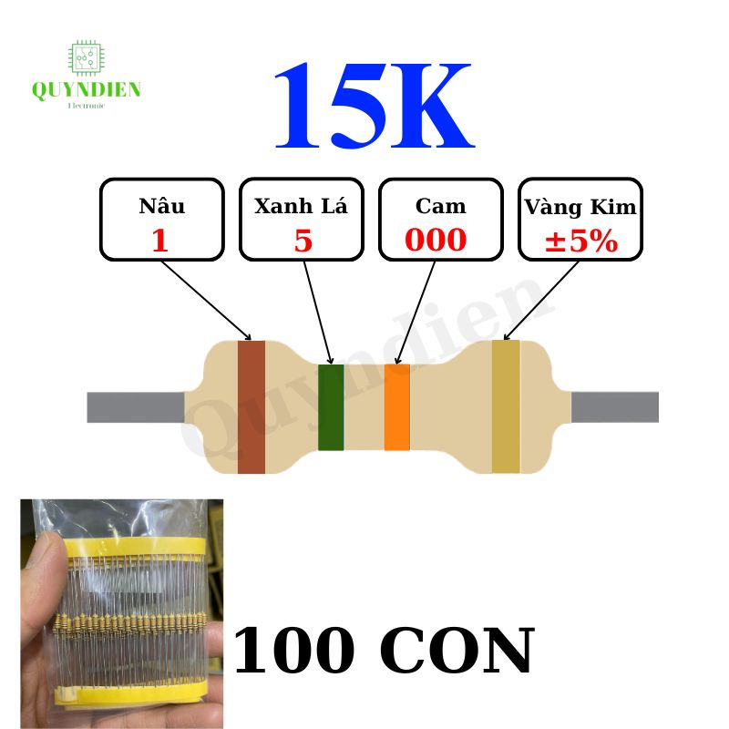 Điện trở Đài Loan 1/4W - 15K