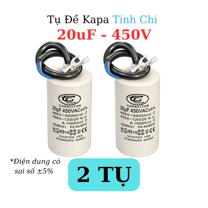 Tụ Đề Máy Bơm Tinh Chi 20uF 450V