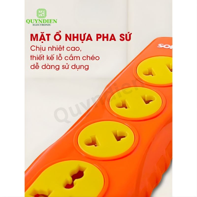 Ổ Cắm Siêu Tải 3 Lỗ Chéo 6000W