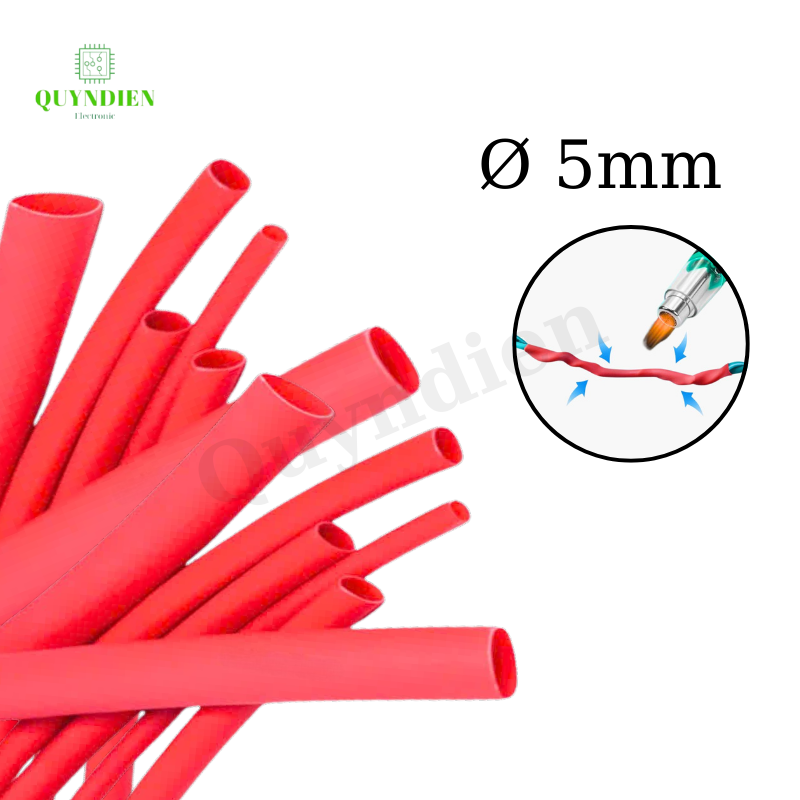 Gen co nhiệt size 5mm màu Đỏ