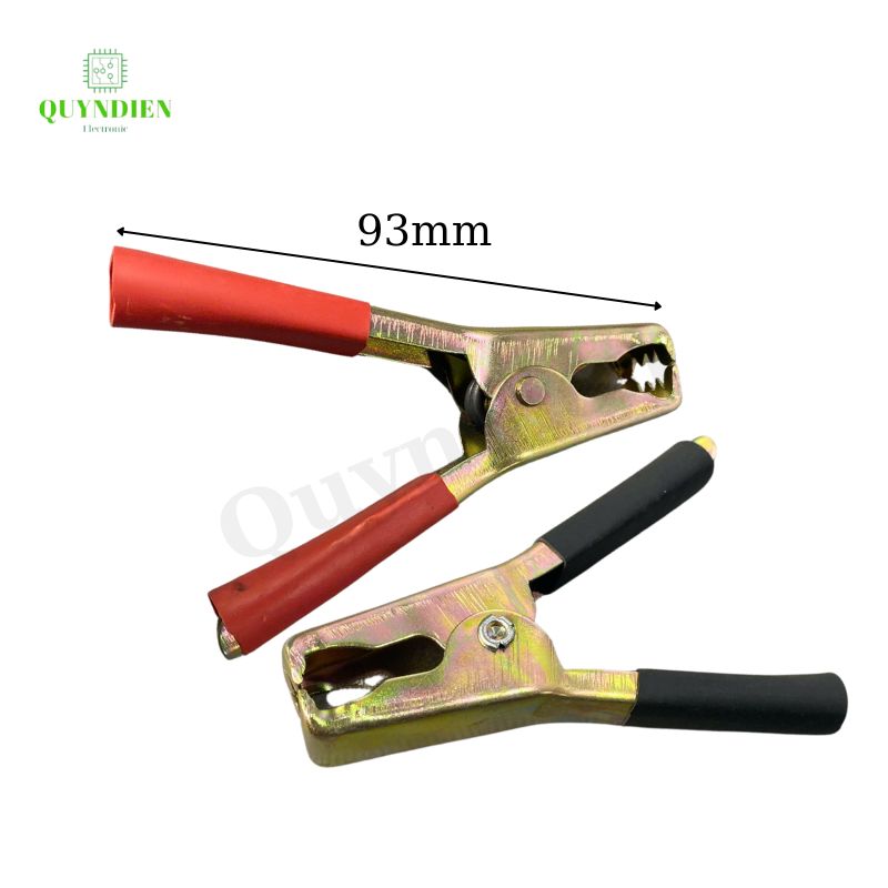 Kẹp ắc quy Acquy 100A Thép Không rỉ (Đỏ + Đen), 93mm, Lò Xo Cực Kì Khỏe.