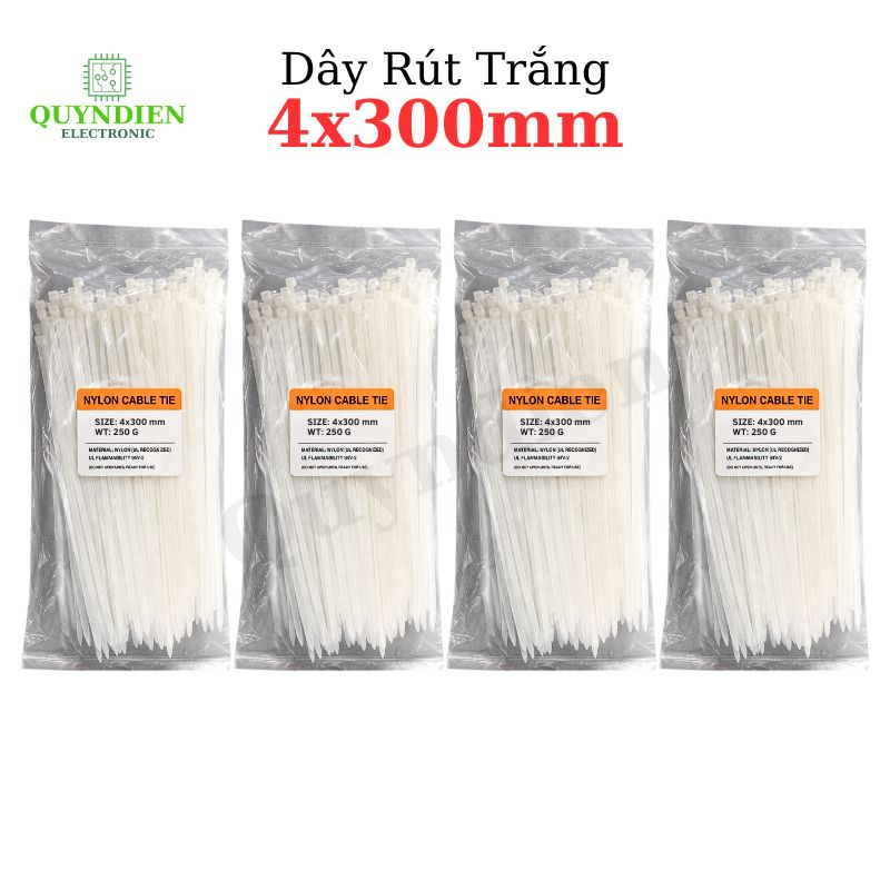 Dây Rút Nhựa Nhiều Kích Cỡ Màu Trắng Đen - Giá Bán 1Kg