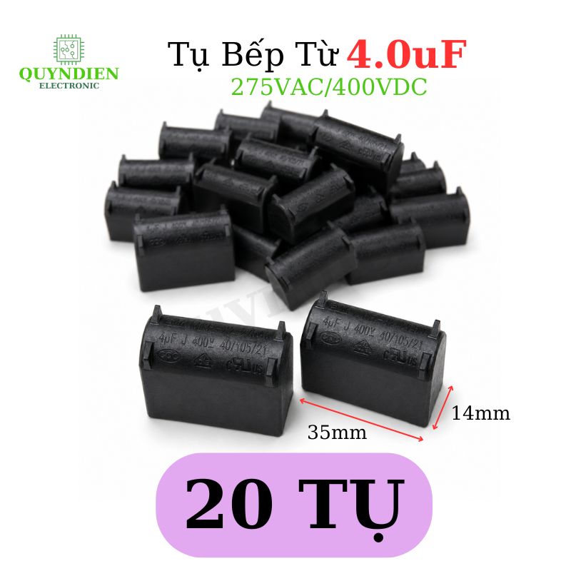 Tụ Bếp Từ 4uF - 400V Loại Đứng
