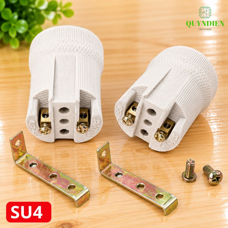 Đuôi Đèn Sứ Ren Vặn Xoáy E27 Chịu Nhiệt Cao SOPOKA