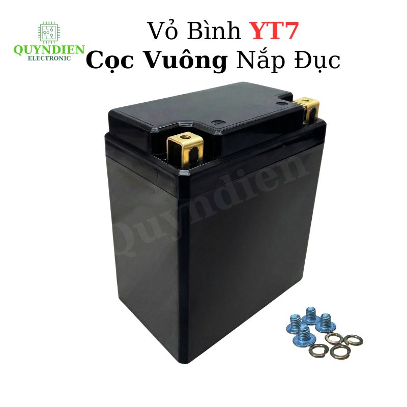 Vỏ Bình Đề Xe Máy YT7 Cọc Vuông Nắp Đục