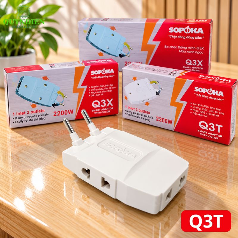 Ổ Cắm Gấp Gọn Chia 5 Cửa Thông Minh SOPOKA