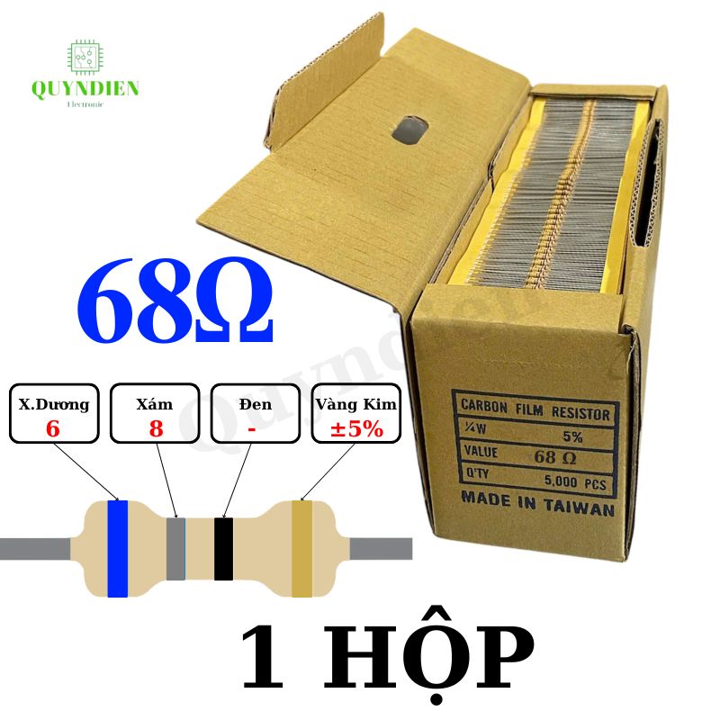 Điện trở Đài Loan 1/4W - 68R
