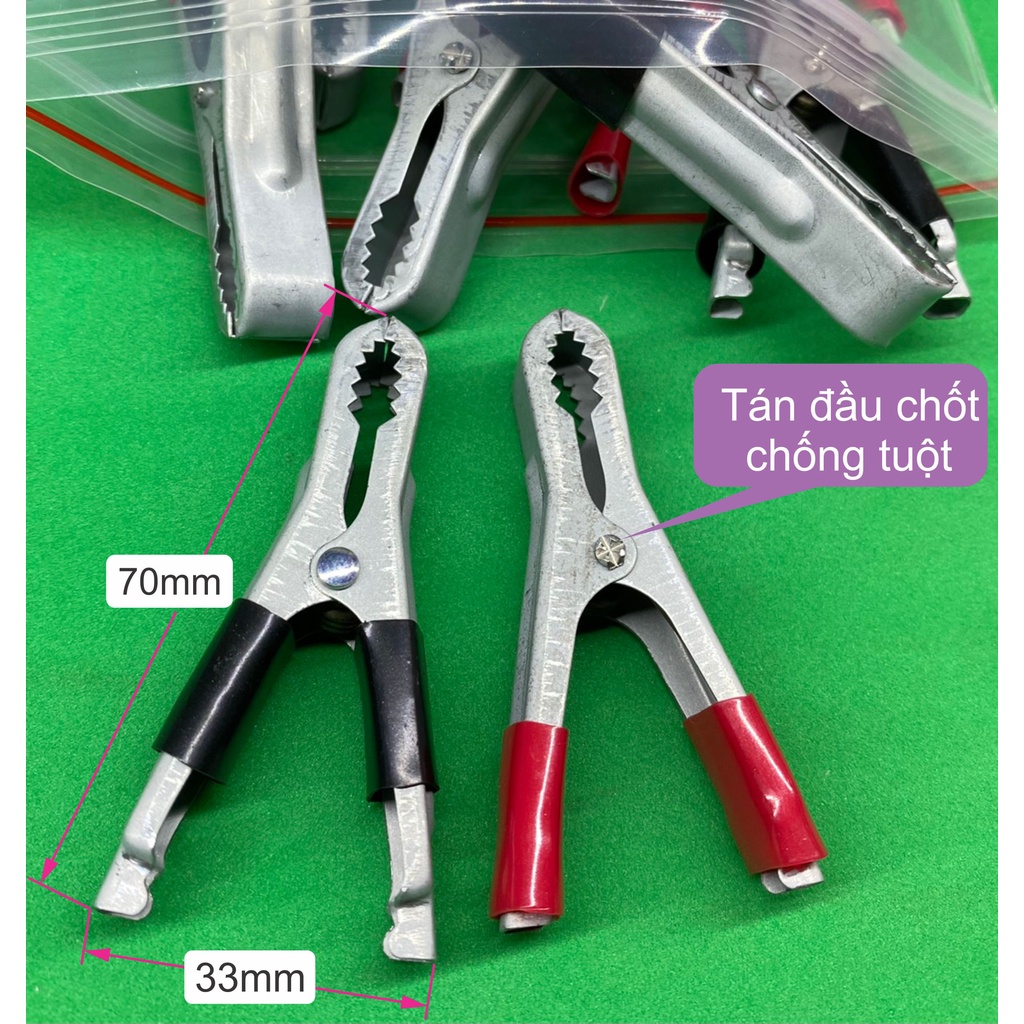 Kẹp Bình ắc quy có bao kẹp chì xám tốt loại 1 (túi 10 cặp)