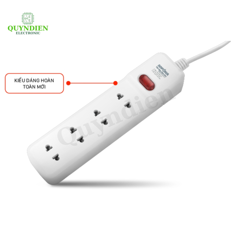 Ổ Cắm Lõi Sứ Chống Cháy 2200W 4M2-5 Vỏ Nhựa ABS Chống Vỡ