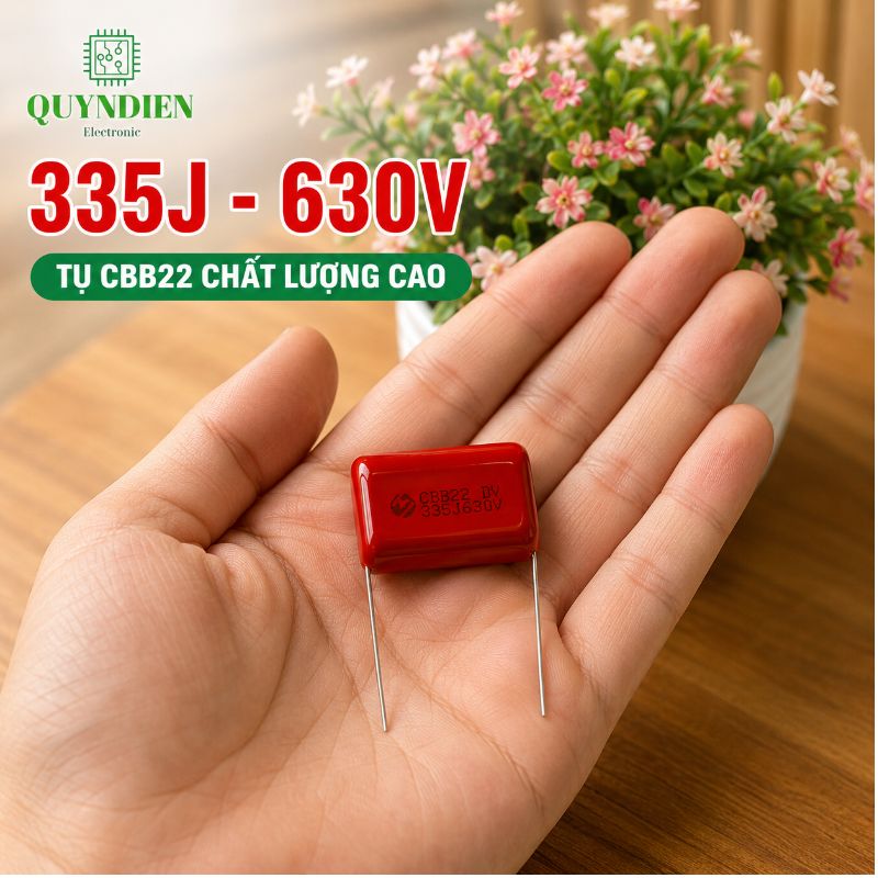 Tụ kẹo Nâu đỏ CBB22 335J 630V