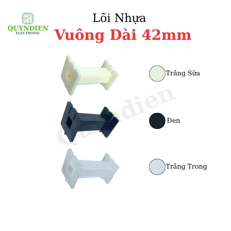 Lõi Nhựa Vuông Dài 42mm Quấn Cuộn Cảm Phân Tần Loa - Màu Đen