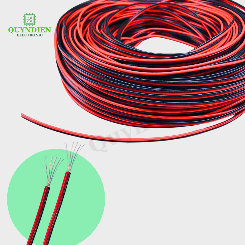 Dây Tín Hiệu Đôi AV 24AWG Đỏ Đen – Chống Nhiễu, Bền Bỉ, Chuẩn RoHS