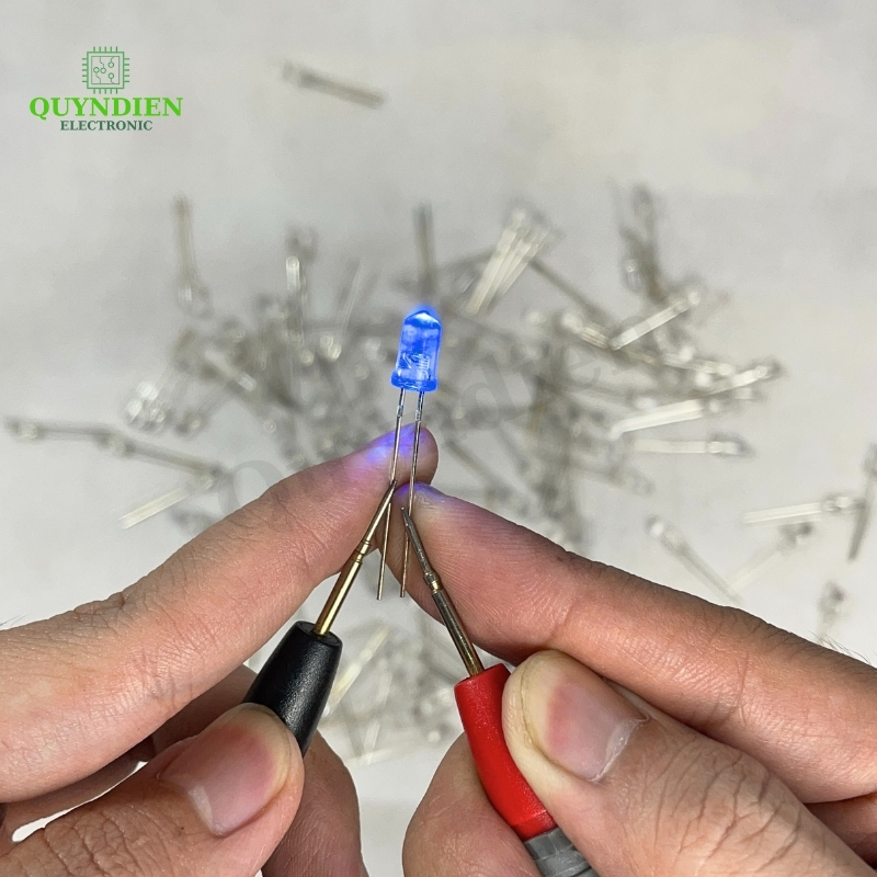 Đèn LED RGB Xanh Dương 5mm 2 Chân Siêu Sáng - 10 Bóng