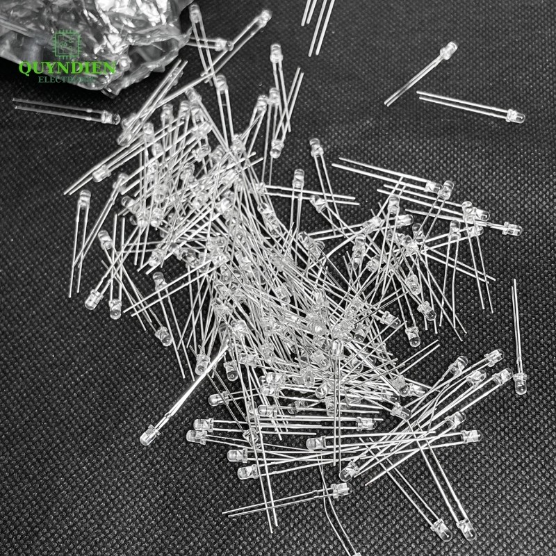 Đèn LED RGB Xanh Dương 3mm 2 Chân Mini Siêu Sáng - 10 Bóng