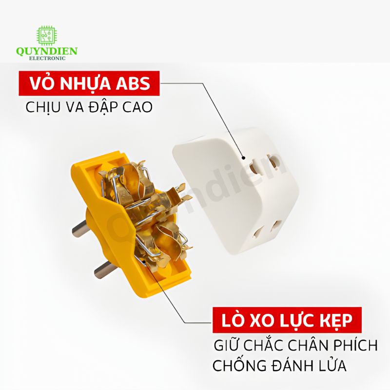 Đầu Nối Chia Điện Đa Năng 3 Cửa 2000W SOPOKA