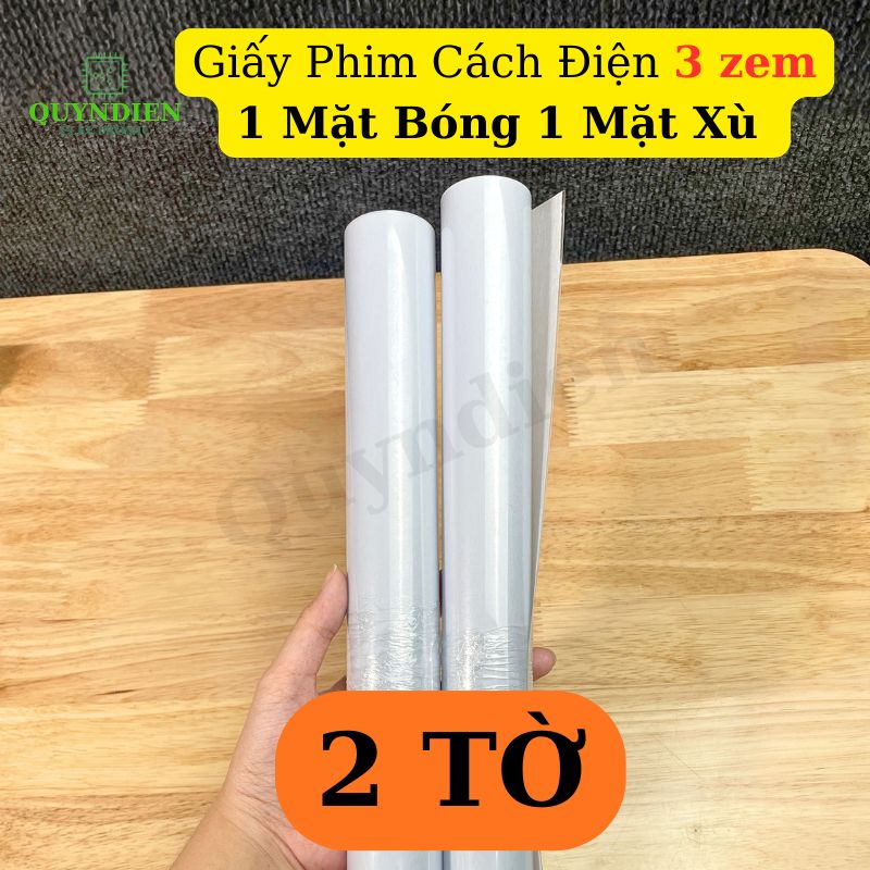 Giấy Phim Cách Điện 1 Mặt Bóng 1 Mặt Xù Dày 0.3mm