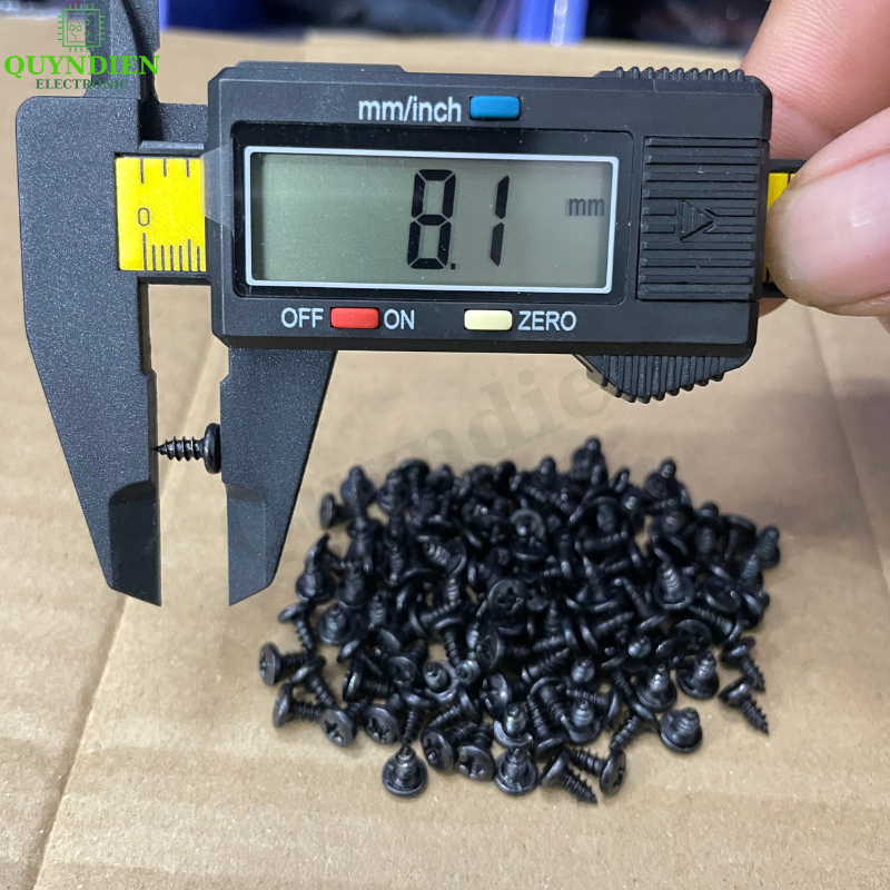 Ốc Vít Nhọn Đầu Tròn M3 Màu Đen 3x6mm