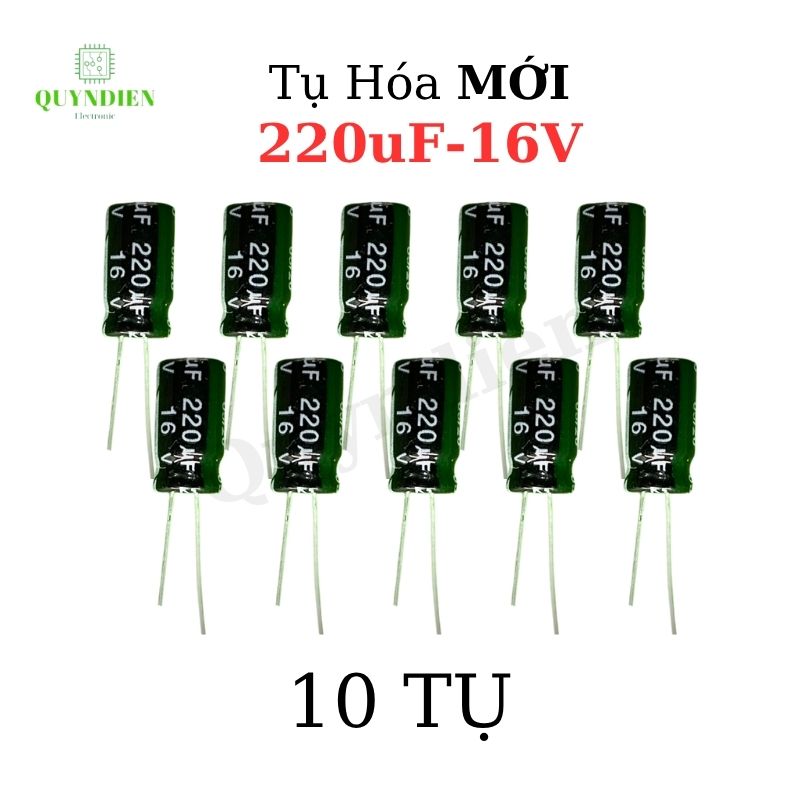 Tụ Hóa 220uf - 16V Màu ngẫu nhiên