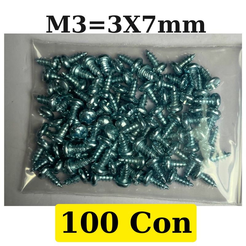 Ốc vít nhọn đầu tròn M3 3x7mm