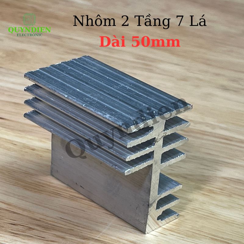 Nhôm Tản Nhiệt 2 Tầng 7 Cánh 50x44x29mm