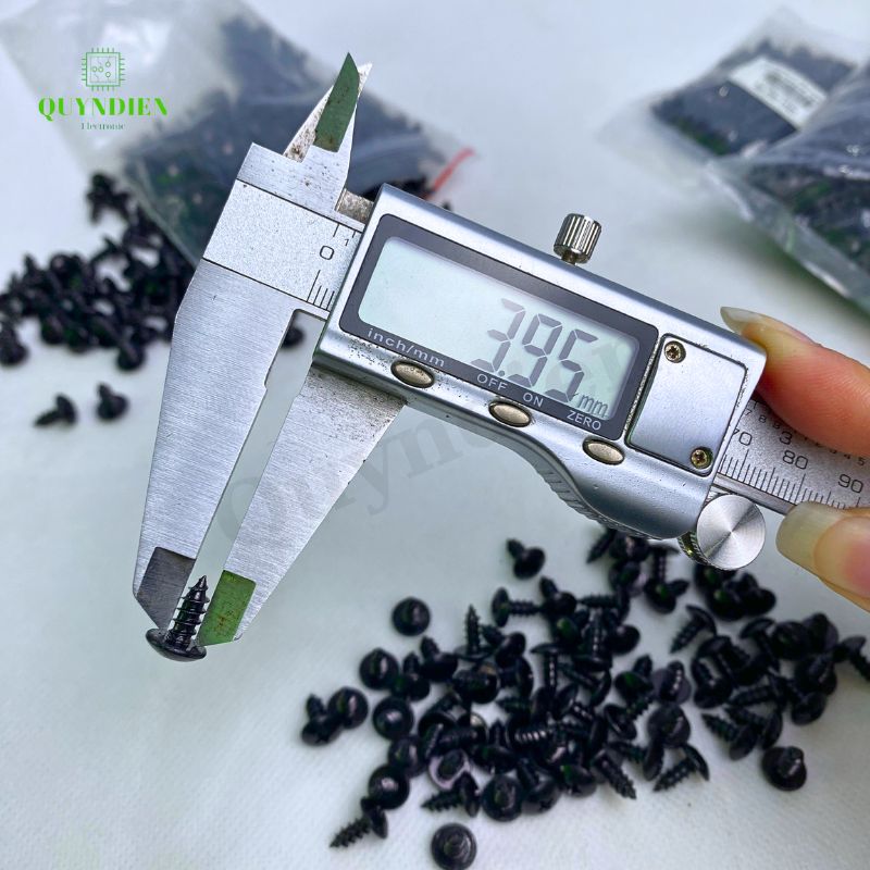 Ốc vít nhọn M4x10mm đầu tròn dài 10mm - 100 Con