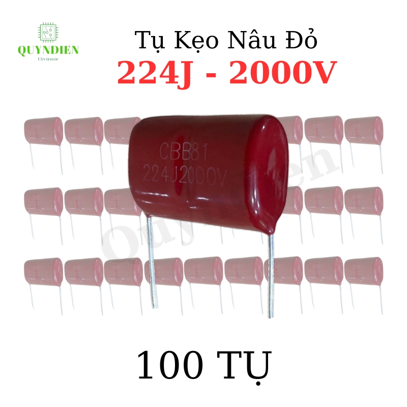 Tụ kẹo nâu đỏ CBB81 224J-2000V