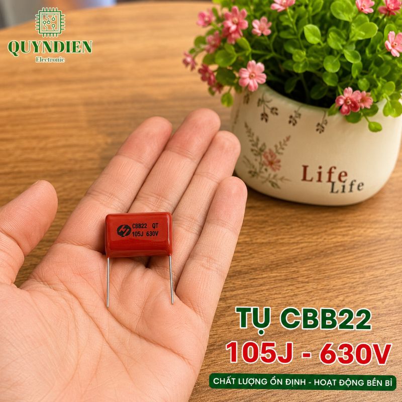 Tụ Kẹo Nâu Đỏ CBB22 105J-630V