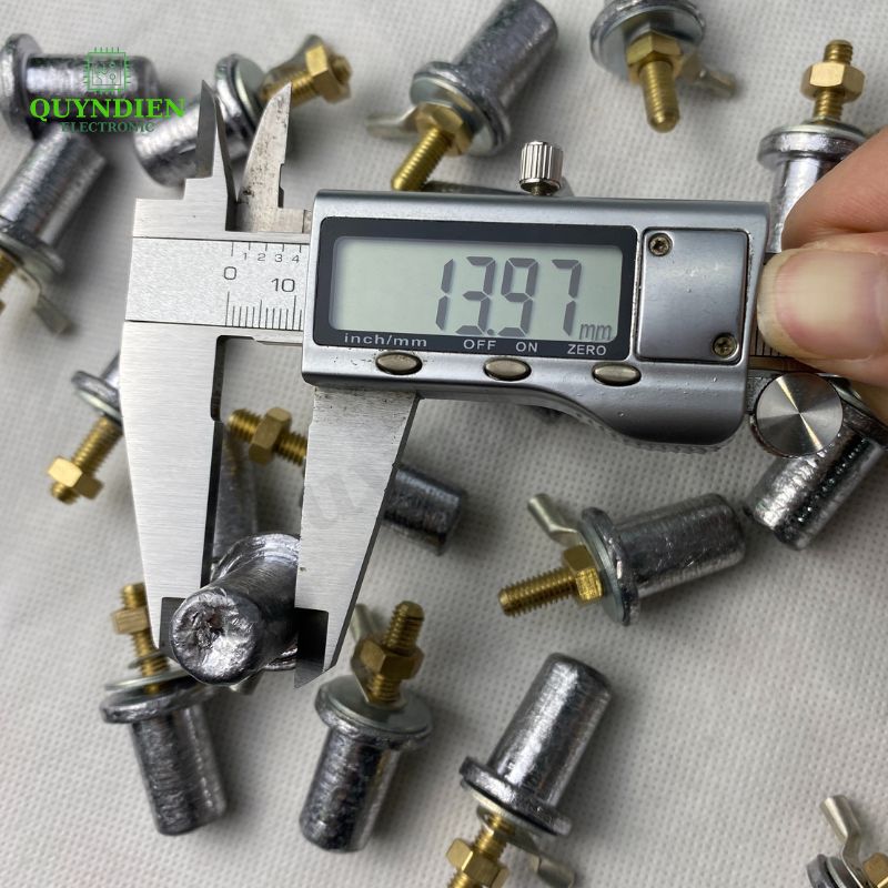 Cọc Chì M6 Đầu Cos – Cọc Cắm Ắc Quy Chì Axit, Đầu Nối Ren Đồng Chống Oxy Hóa