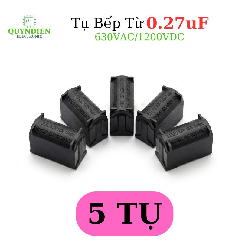 Tụ Bếp Từ 274 - 0.27uF 630VAC/1200VDC Màu Đen Đứng