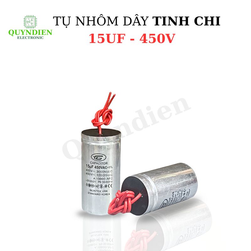 Tụ Nhôm Dây 15uF - 450V