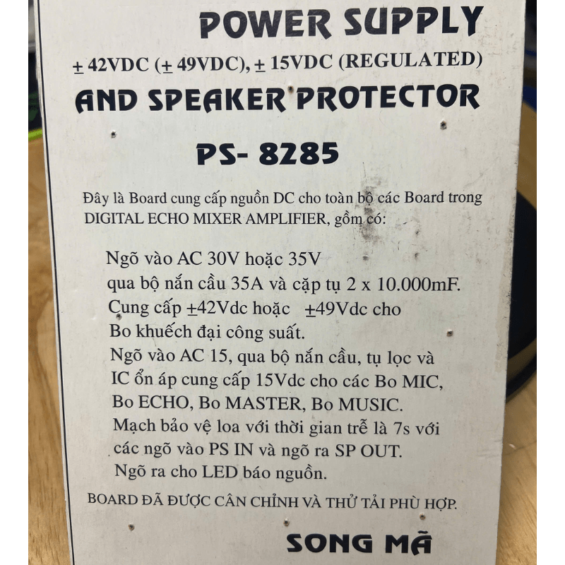 Bo nguồn 2 tụ dùng cho Echo, bo Music, bo Master, bo khuếch đại, amply 35V