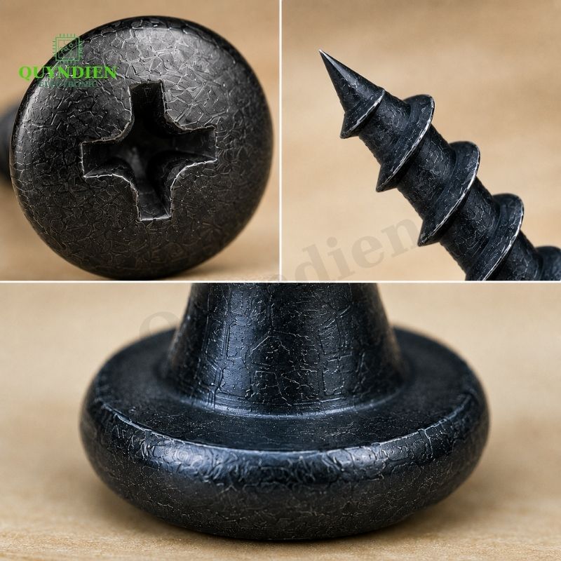 Ốc Vít M4x40mm Taiwan Ren Thưa Nhọn