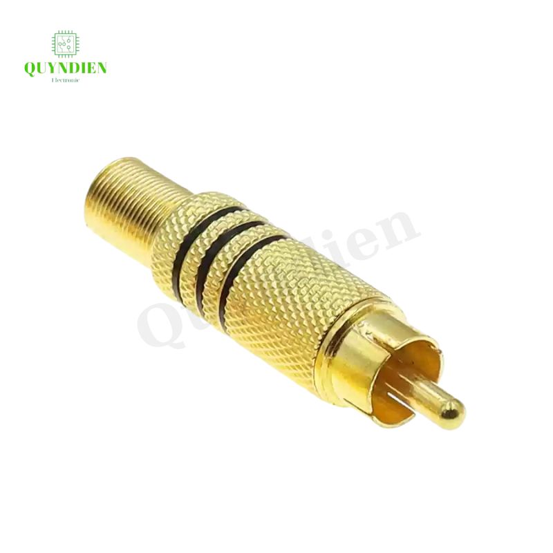 Jack Hoa Sen Mạ Vàng - Jack RCA AV Bắt Vít (1 đôi - đỏ + đen)