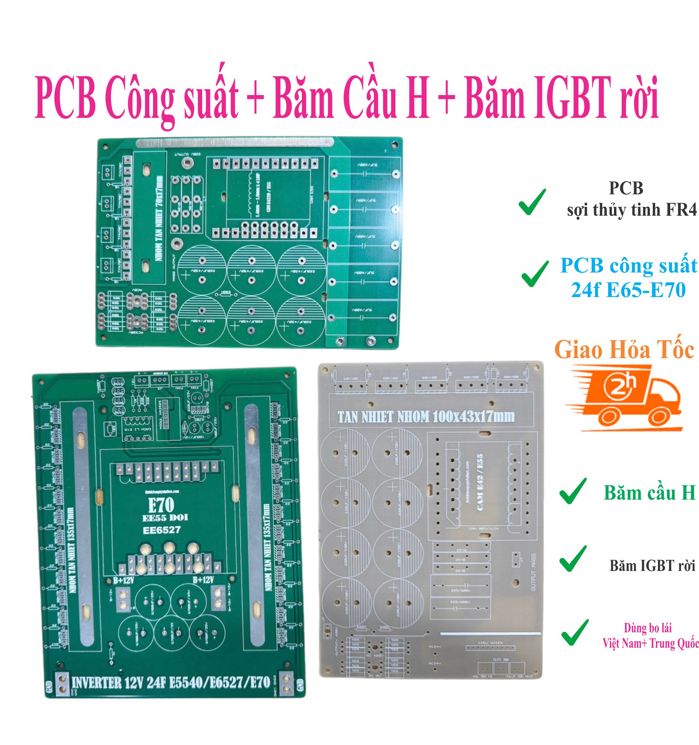 PCB Mạch công suất rời + băm rời IGBT + băm cầu H rời