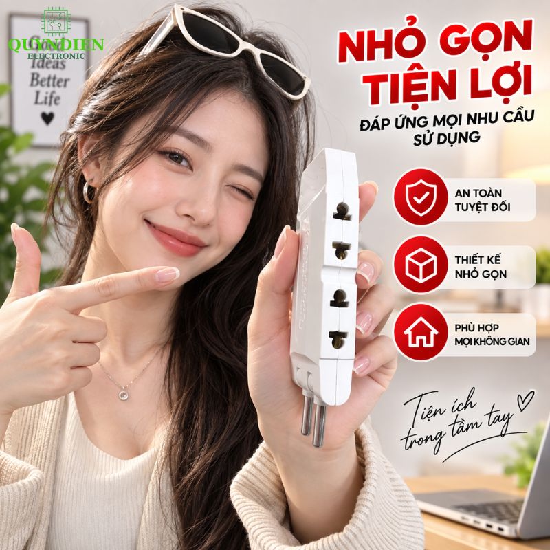 Ổ Cắm Gấp Gọn Chia 5 Cửa Thông Minh SOPOKA